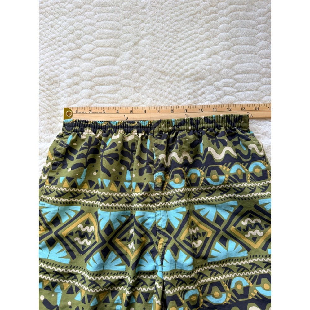 Patagonia Baggies Shorts Mens Small Green Geometric Tribal Print 5 Inch Inseam - Picture 3 of 6